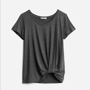 Nine Britton Levie Knot Front Knit Tee